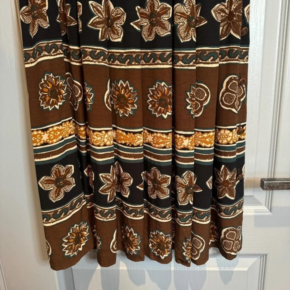 VTG Cappagallo Maxi Skirt Sz 8 Brown Beach  Button Boho Stretch Soft Hippie READ - Picture 5 of 15